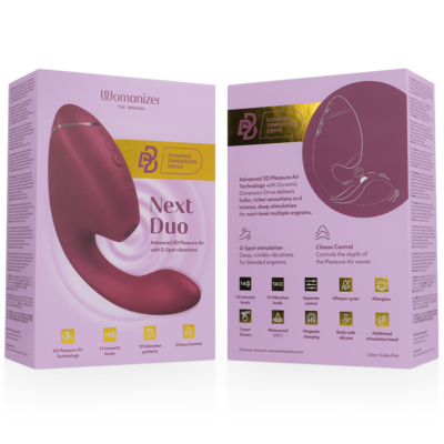 Womanizer - duo next estimulador duplo de clitor e ponto g rosa escuro - image 7