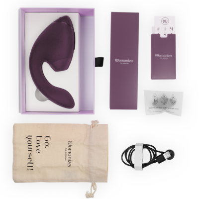 Womanizer - duo next estimulador duplo de clitóris e ponto g roxo escuro womanizer caliente. Pt