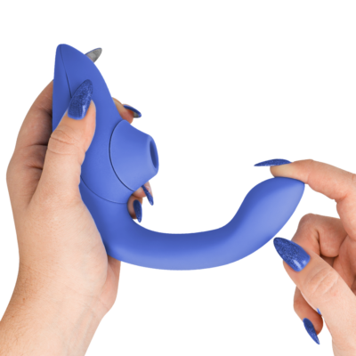 Womanizer - vibrador estimulador blend rabbit azul vibrante womanizer caliente. Pt