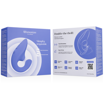 Womanizer - vibrador estimulador blend rabbit azul vibrante womanizer caliente. Pt