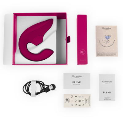 Womanizer - vibrador estimulador blend rabbit rosa vibrante womanizer caliente. Pt