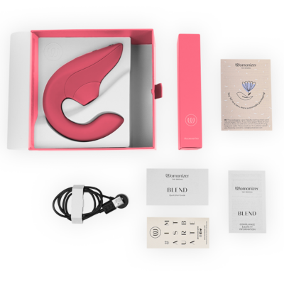 Womanizer - vibrador estimulador blend rabbit rosa vibrante womanizer caliente. Pt