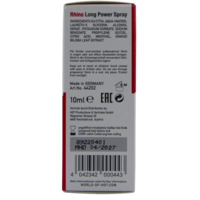 Hot - rhino long power spray 10 ml hot caliente. Pt