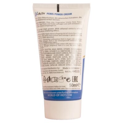 Hot - creme para potência peniana v-activ para homens 50 ml hot caliente. Pt