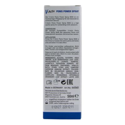 Hot - v-activ spray para potência peniana 50 ml hot caliente. Pt