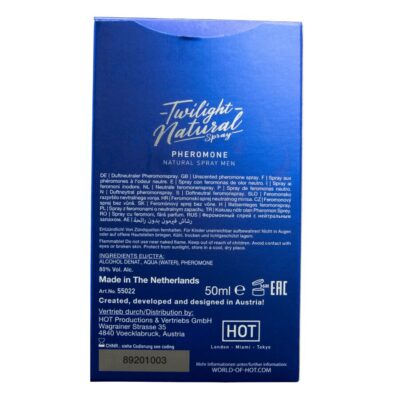 HOT - SPRAY NATURAL DE FEROMÔNIOS CREPÚSCULOS PARA HOMENS 50 ML 7 Hot - spray natural de feromônios crepúsculos para homens 50 ml hot caliente. Pt