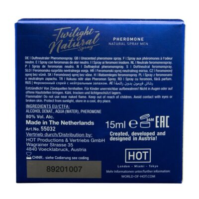 Hot - feromônio crepúsculo natural para homens 15 ml hot caliente. Pt