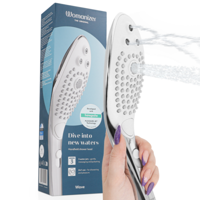 Chuveiro estimulador clitoriano WOMANIZER - Wave, cromado