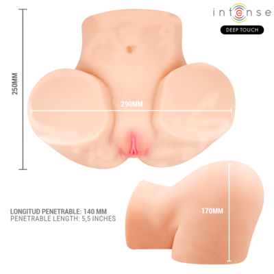 Intense deep touch - masturbador vaginal ginger com efeitos de sucção, calor, vibração e voz, com controle remoto, 5,3 kg intense bodies & masturbators caliente. Pt