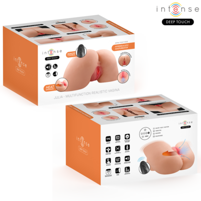 Intense deep touch - masturbador vaginal julia com sucção, calor, vibração e efeitos de voz com controle remoto 9 kg intense bodies & masturbators caliente. Pt