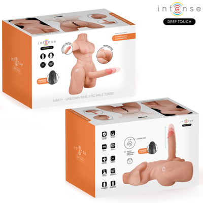 INTENSE DEEP TOUCH - TORSO MARTY COM ÂNUS E DILDO REALISTA COM FUNÇÃO DE PRESSÃO E VIBRAÇÃO, CONTROLE REMOTO, 6,2 KG 11 Intense deep touch - torso marty com ânus e dildo realista com função de pressão e vibração, controle remoto, 6,2 kg intense bodies & masturbators caliente. Pt