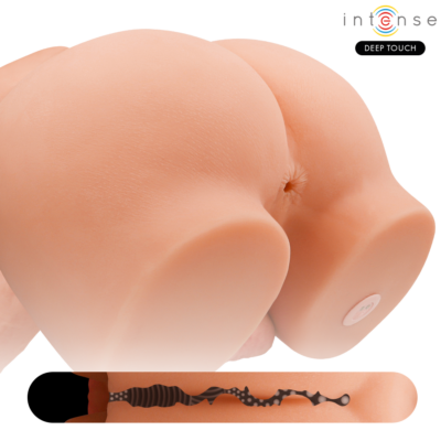 Intense deep touch - torso richie com ânus e dildo realista com função de empurrar e vibrar, controle remoto, 4,7 kg intense bodies & masturbators caliente. Pt