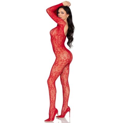 Leg avenue - 89366 body de renda vermelha - tamanho único leg avenue bodystockings caliente. Pt