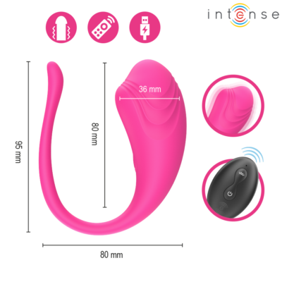 Intense - ovo vibratório rosa olivia com controle remoto intense remote control caliente. Pt