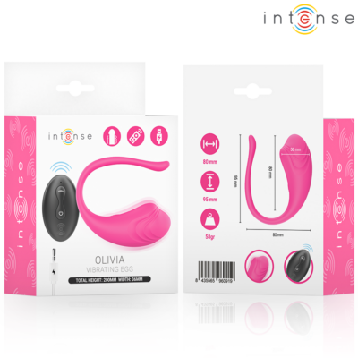 Intense - ovo vibratório rosa olivia com controle remoto intense remote control caliente. Pt