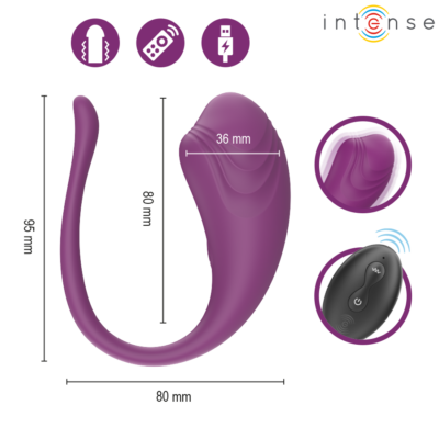 Intense - ovo vibratório roxo olivia com controle remoto intense remote control caliente. Pt