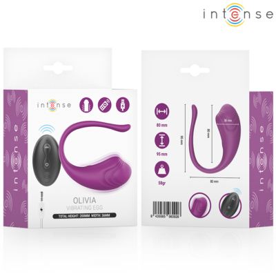 Intense - ovo vibratório roxo olivia com controle remoto intense remote control caliente. Pt