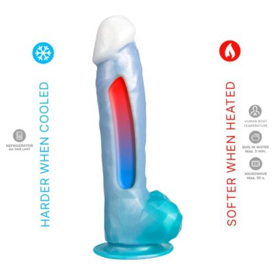Silexd - angel dildo fantasy silicone líquido termoreativo azul celestial 20,3 cm silexd caliente. Pt