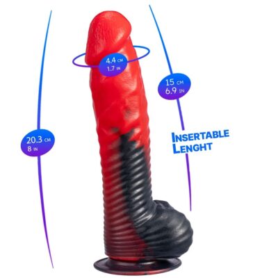 Alternative view of SILEXD - DEVIL DILDO FANTASIA DE SILICONE LÍQUIDO TERMOREATIVO VERMELHO E PRETO 20,3 CM