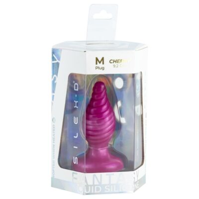 Silexd - cherry plug anal fantasy de silicone líquido termoreativo rosa 9,2 cm silexd caliente. Pt