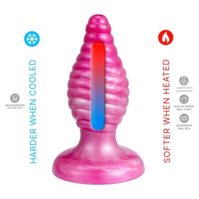 Silexd - cherry plug anal fantasy de silicone líquido termoreativo rosa 9,2 cm silexd caliente. Pt