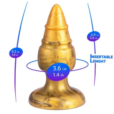 Alternative view of SILEXD - GOLDY PLUG ANAL FANTASY DE SILICONE LÍQUIDO TERMOREATIVO DOURADO 9,2 CM