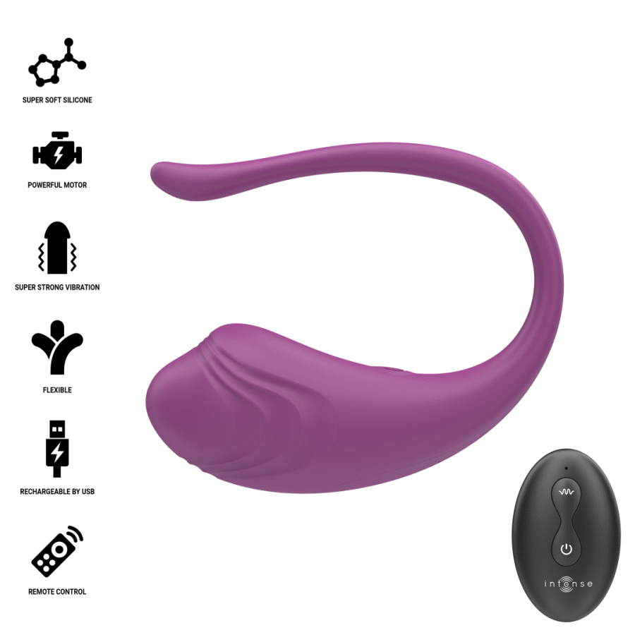 Alternative view of INTENSE - OVO VIBRATÓRIO ROXO OLIVIA COM CONTROLE REMOTO