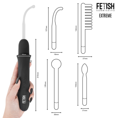 Fetish submissive - high frequency electrostimulation wand fetish submissive extreme caliente. Pt
