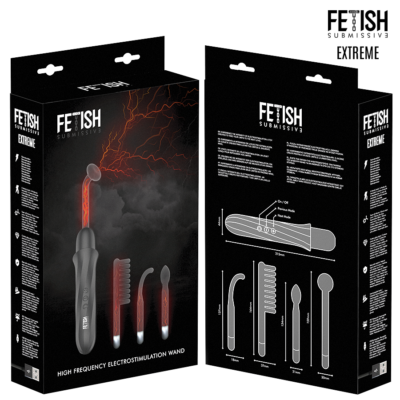 Fetish submissive - high frequency electrostimulation wand fetish submissive extreme caliente. Pt