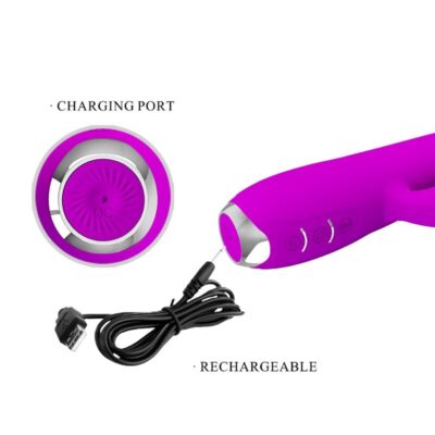 Pretty love - regina vibrador recarregável - gel de sucção roxo pretty love c-type caliente. Pt