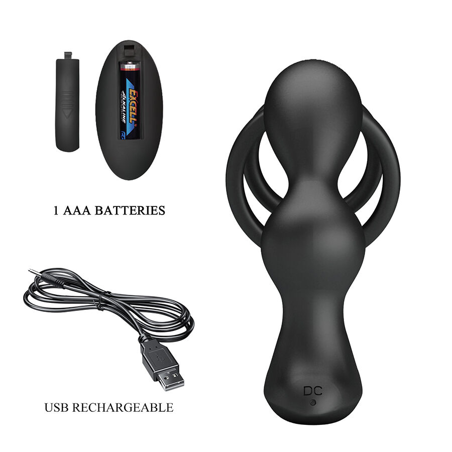 MR PLAY - PLUG ANAL VIBRATÓRIO COM ANEL PENIANO E CONTROLE REMOTO 6 Mr play - plug anal vibratório com anel peniano e controle remoto - image 6