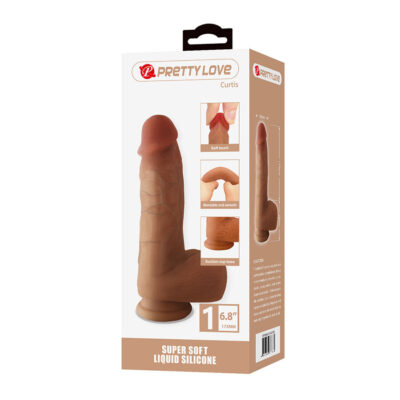 Pretty love - curtis dildo realista com ventosa 17,3 cm -ø- 4,2 cm pretty love high grade caliente. Pt