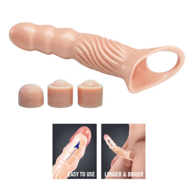 Pretty love - capa peniana texturizada com extensores pretty love male caliente. Pt