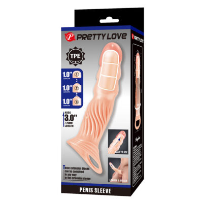 Pretty love - capa peniana texturizada com extensores pretty love male caliente. Pt