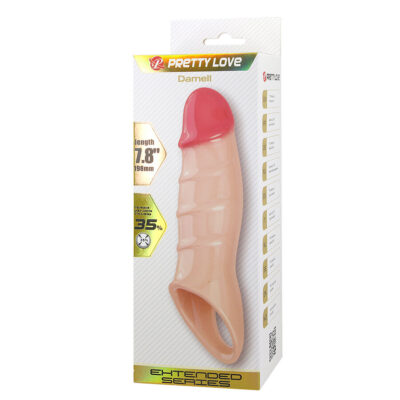 Pretty love - darnell capa de pênis com efeito realista pretty love male caliente. Pt