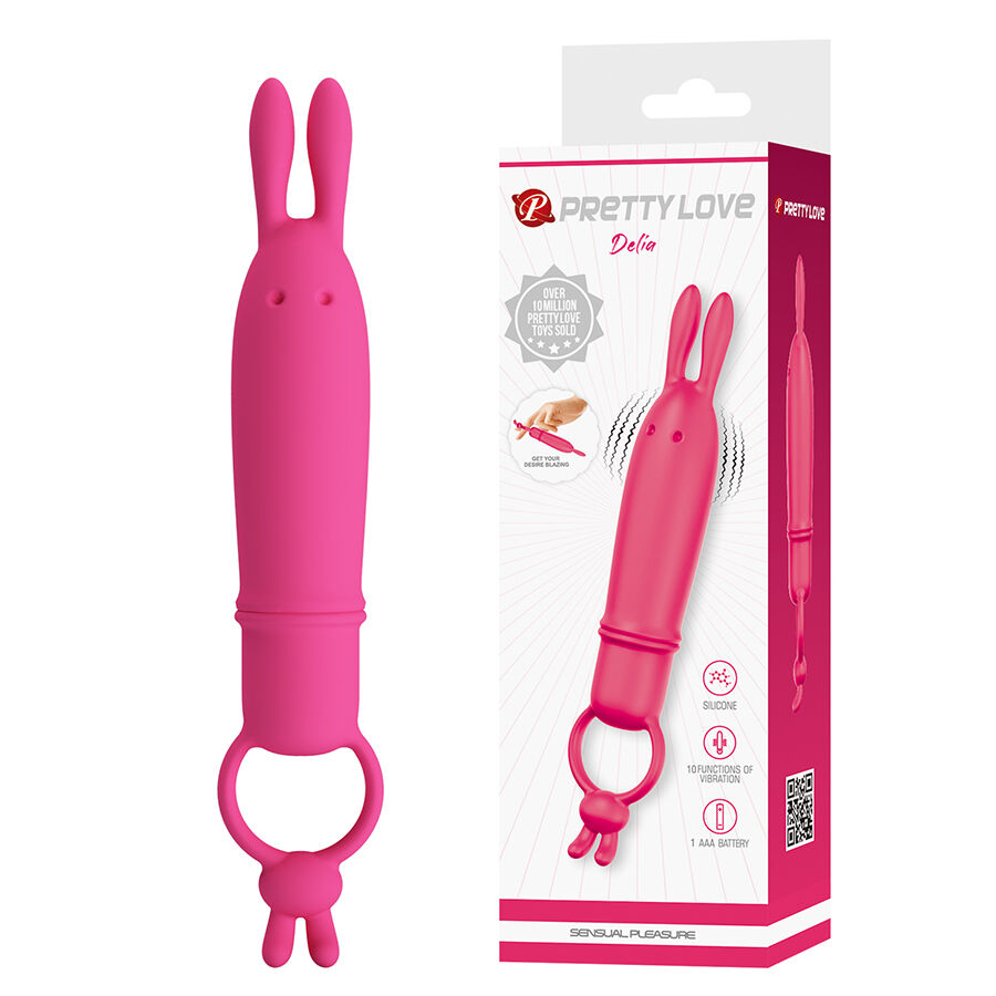 PRETTY LOVE - DELIA VIBRADOR RABBIT COM ANEL DE RESISTÊNCIA 1 Pretty love - delia vibrador rabbit com anel de resistência