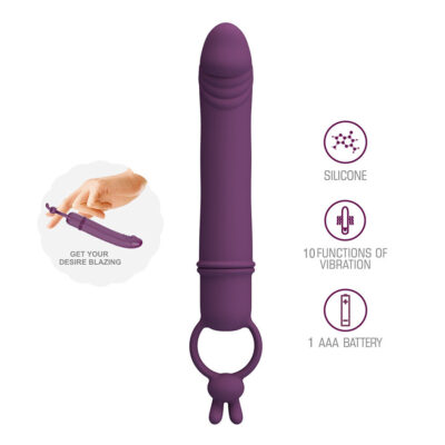 Alternative view of PRETTY LOVE - CORA VIBRADOR EM FORMATO DE PÊNIS COM ANEL DE RESISTÊNCIA