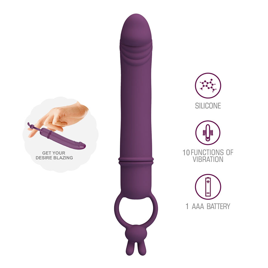 PRETTY LOVE - CORA VIBRADOR EM FORMATO DE PÊNIS COM ANEL DE RESISTÊNCIA 2 Pretty love - cora vibrador em formato de pênis com anel de resistência - image 2