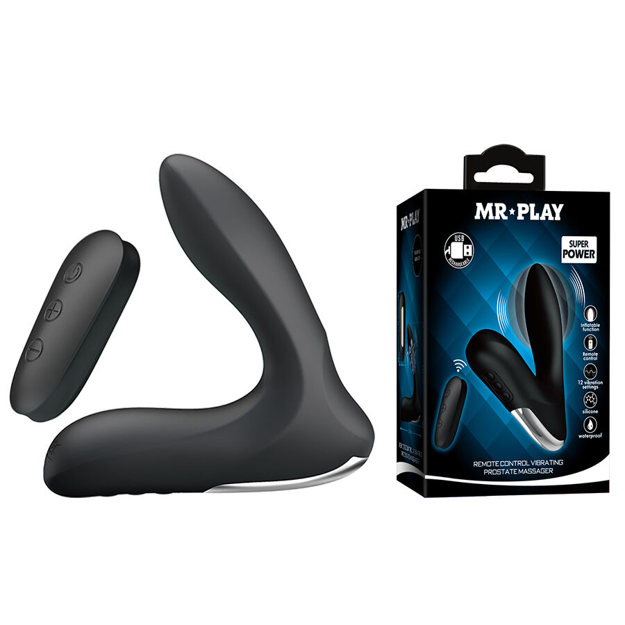 MR PLAY - MASSAGEADOR DE PRÓSTATA COM CONTROLE REMOTO DE VIBRAÇÃO 1 Mr play - massageador de próstata com controle remoto de vibração
