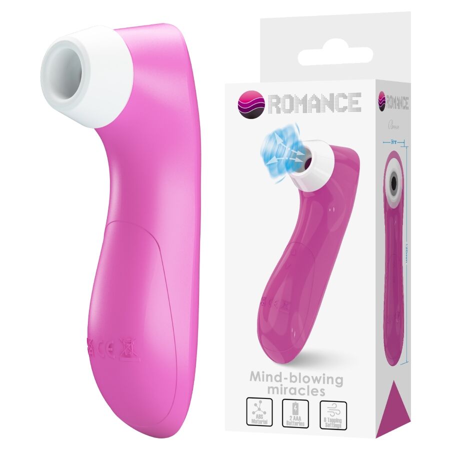 ROMANCE - DISPOSITIVO DE SUCÇÃO CLITORIAL COM TECNOLOGIA DE PULSAÇÃO ROSA 1 Romance - dispositivo de sucção clitorial com tecnologia de pulsação rosa