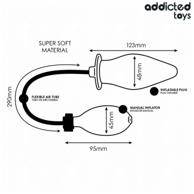 ADDICTED TOYS - PLUG ANAL INFLABLE MODELO 1 10 Addicted toys - inflatable butt plug model 1 addicted toys caliente. Pt