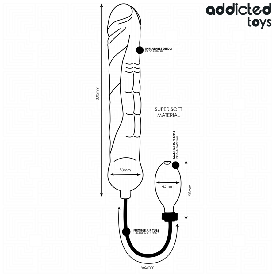 ADDICTED TOYS - DILDO INFLABLE XL MODELO 3 4 Addicted toys - dildo inflable xl modelo 3 - image 4