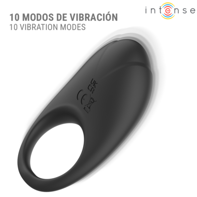 INTENSE - MERLOTTE ANILLO VIBRADOR CON ESTIMULACIÓN DE CLÍTORIS NEGRO 12 Intense - merlotte vibrating penis ring with clitoris stimulation black intense for him caliente. Pt