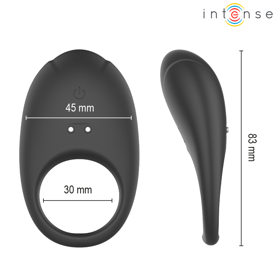 INTENSE - MERLOTTE ANILLO VIBRADOR CON ESTIMULACIÓN DE CLÍTORIS NEGRO 6 Intense - merlotte anillo vibrador con estimulación de clítoris negro - image 6