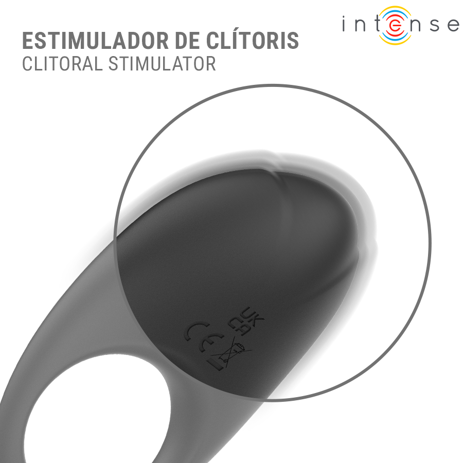 INTENSE - MERLOTTE ANILLO VIBRADOR CON ESTIMULACIÓN DE CLÍTORIS NEGRO 5 Intense - merlotte anillo vibrador con estimulación de clítoris negro - image 5