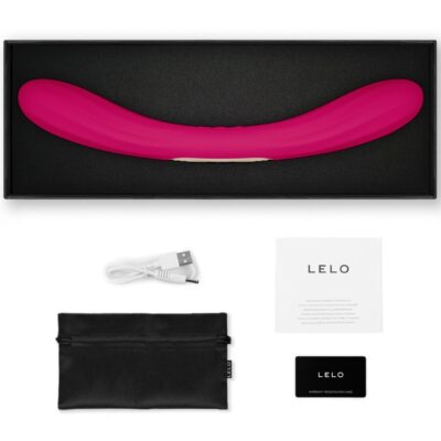 Lelo - boomerang vibrador de ponta dupla cereja lelo caliente. Pt