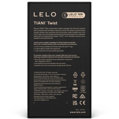 LELO - TIANI TWIST ESPUMA VIBRADORA PARA CASAIS 7 Lelo - tiani twist espuma vibradora para casais lelo caliente. Pt