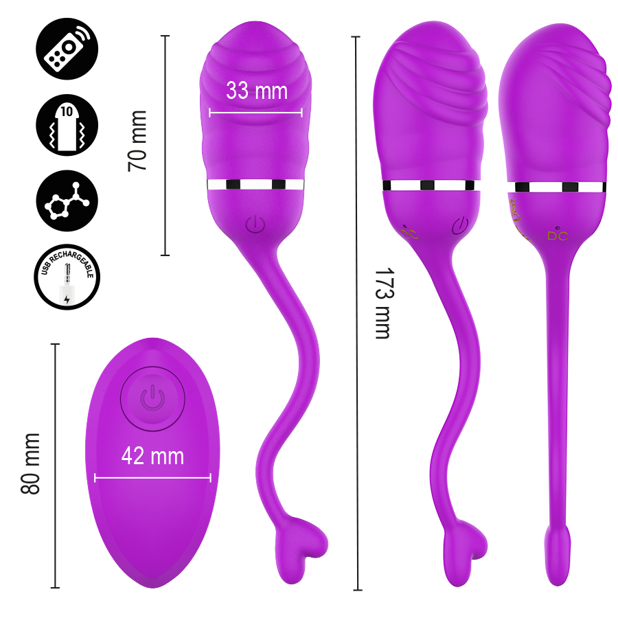 INTENSE - SOOKIE OVO VIBRATÓRIO COM CONTROLE REMOTO ROXO 4 Intense - sookie ovo vibratório com controle remoto roxo - image 4