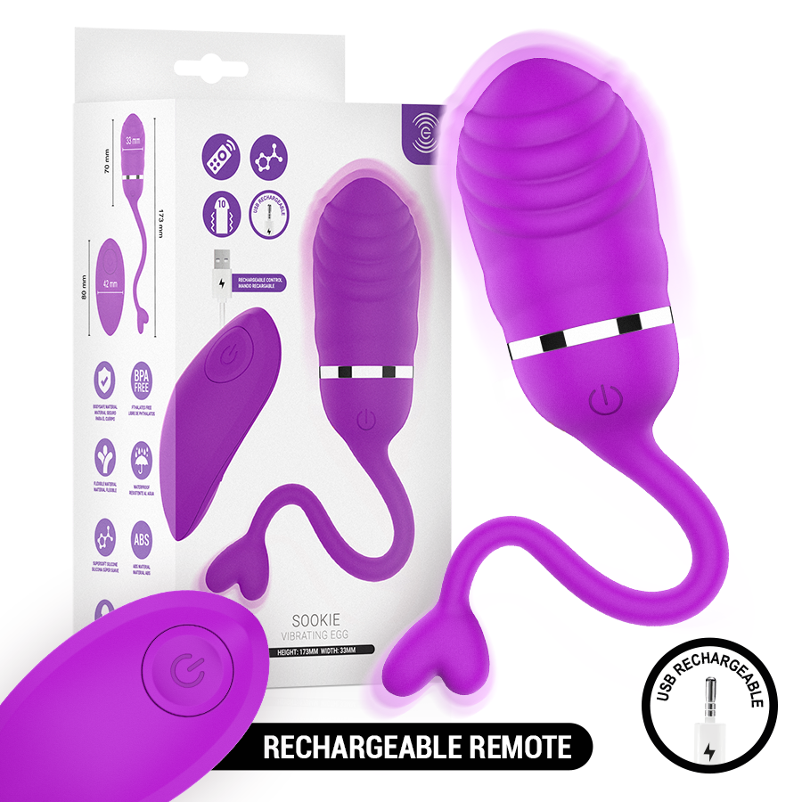 INTENSE - SOOKIE OVO VIBRATÓRIO COM CONTROLE REMOTO ROXO 1 Intense - sookie ovo vibratório com controle remoto roxo