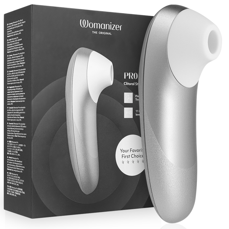 WOMANIZER - PRO VIBRANT CLITORIAL STIMULATOR CINZA PRATEADO 1 Womanizer - pro vibrant clitorial stimulator cinza prateado